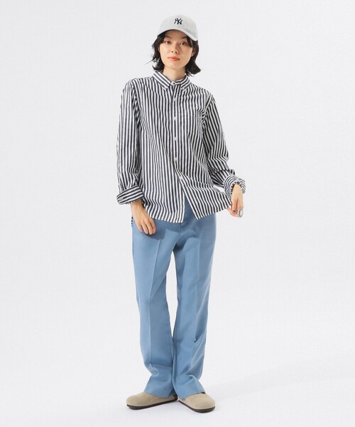 BEAMS BOY(ビームスボーイ)の「【ビームスの百名品】【追加】ロンドン ストライプ ボタンダウン シャツ(シャツ/ブラウス・レディース・ブラック/ネイビー・0/1/2)」の3枚目の写真