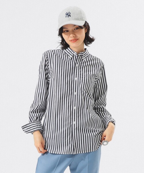 BEAMS BOY(ビームスボーイ)の「【ビームスの百名品】【追加】ロンドン ストライプ ボタンダウン シャツ(シャツ/ブラウス・レディース・ブラック/ネイビー・0/1/2)」の6枚目の写真