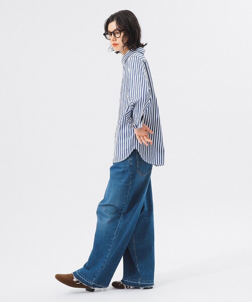 BEAMS BOY(ビームスボーイ)の「【ビームスの百名品】【追加】ロンドン ストライプ ボタンダウン シャツ(シャツ/ブラウス・レディース・ブラック/ネイビー・0/1/2)」の8枚目の写真