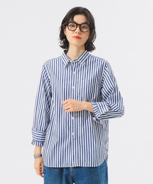 BEAMS BOY(ビームスボーイ)の「【ビームスの百名品】【追加】ロンドン ストライプ ボタンダウン シャツ(シャツ/ブラウス・レディース・ブラック/ネイビー・0/1/2)」の10枚目の写真