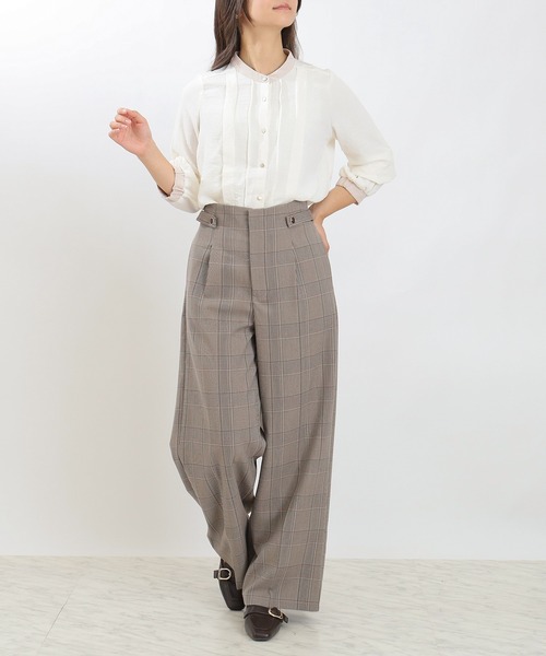 TRUDEA(トルディア)の「ピンタック2WAYスリーブブラウス(シャツ/ブラウス・レディース・ブラック/ホワイト・MEDIUM)」の7枚目の写真