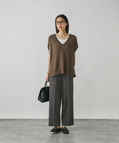 GLOBAL WORK（グローバルワーク）の「ウツクシイージーストレート柄パンツ/575289（その他パンツ・レディース・その他/ブルー系その他7・MEDIUM/SMALL/L-Long/XL-Long/X-LARGE/S-Long/X-SMALL/XX-LARGE/M-Long/LARGE）」の6枚目の写真