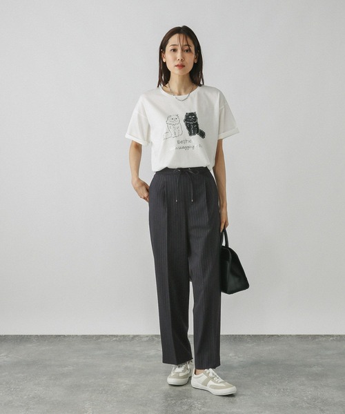 セール】ウツクシイージーストレート柄パンツ/575289（その他パンツ