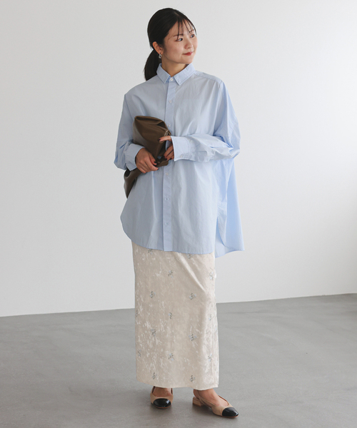 【SLOBE IENA】フラワーエンブロイダリーベロアスカート フラワーエンブロイダリーベロアスカート（スカート）｜SLOBE