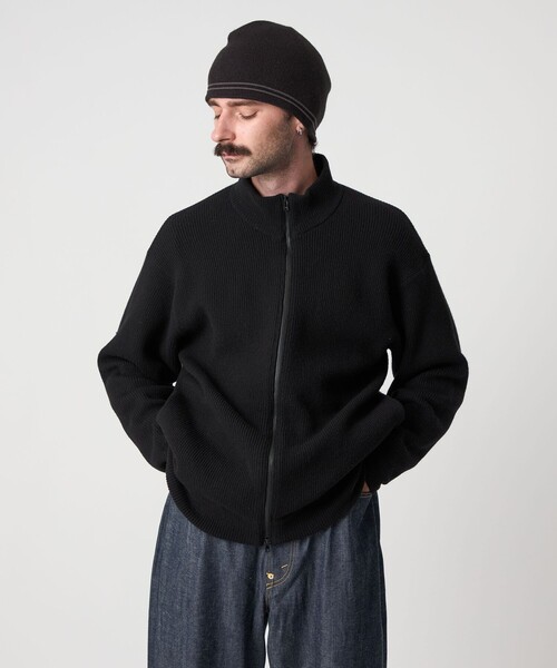 Steven Alan(スティーブンアラン)の「<Steven Alan> エアーハミルトン ドライバーズ ニット(カーディガン/ボレロ・メンズ・ダークブラウン/ブラック・XL/L/M/S)」の3枚目の写真