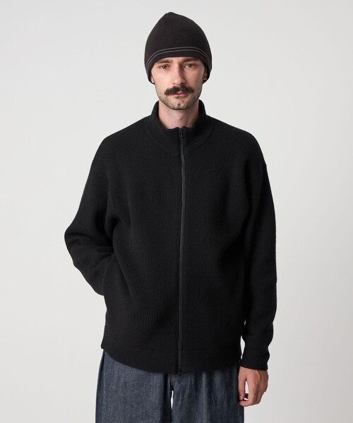 Steven Alan(スティーブンアラン)の「<Steven Alan> エアーハミルトン ドライバーズ ニット(カーディガン/ボレロ・メンズ・ダークブラウン/ブラック・XL/L/M/S)」の4枚目の写真