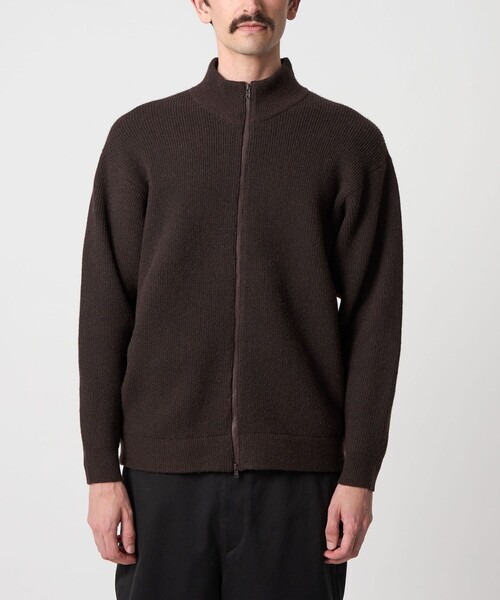 Steven Alan(スティーブンアラン)の「<Steven Alan> エアーハミルトン ドライバーズ ニット(カーディガン/ボレロ・メンズ・ダークブラウン/ブラック・XL/L/M/S)」の5枚目の写真