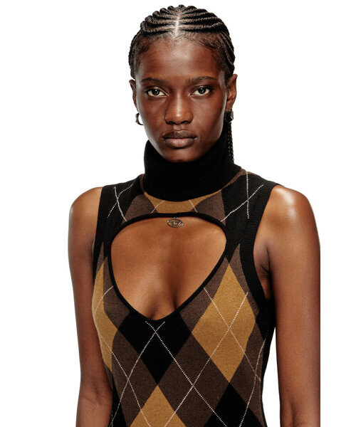 DIESEL（ディーゼル）の「ウィメンズ ニットドレス M-ROMKO-DRESS（ドレス・レディース・ブラック・X-SMALL/SMALL）」の3枚目の写真