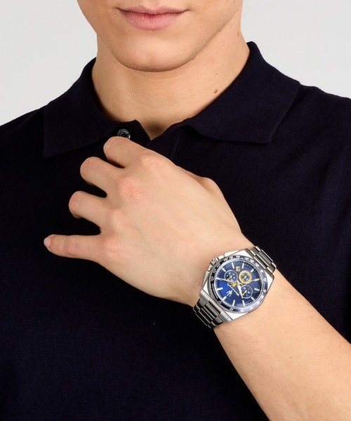 Maserati(マセラティ)の「「Maserati/マセラティ」ベロチタ - 43MM クロノ ブルー ダイヤル シルバー ブレスレット+レザーベルトセット(アナログ腕時計・メンズ・シルバー×ブルー・43mm)」の7枚目の写真