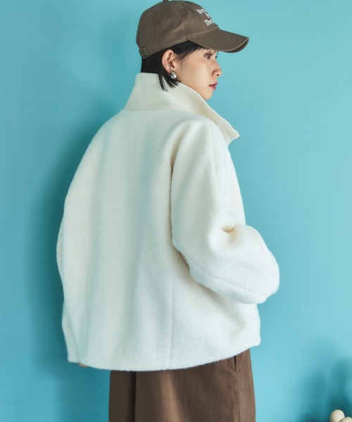 Doux archives（ドゥアルシーヴ）の「ブークレドルマンブルゾン（ブルゾン・レディース・ブラウン/アイボリー/ブラック・38）」の10枚目の写真