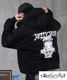 【Betty Boop】 裏起毛 ベティー バックプリント ZIPパーカ－ メンズ レディース ユニセックス