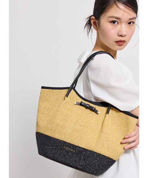 TOCCA（トッカ）の「MIGNON BASKET かごバッグ（かごバッグ・レディース・ベージュ系/ブラック系・F）」の2枚目の写真