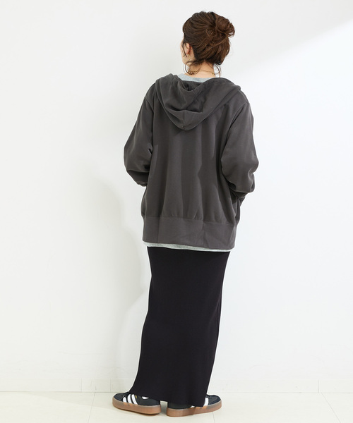 Champion(チャンピオン)の「ウォッシャブル / Champion/チャンピオン CVC French Terry F/ZHOODEDSWEAT(パーカー・レディース・ブラック/チャコールグレー/ナチュラル・FREE)」の22枚目の写真