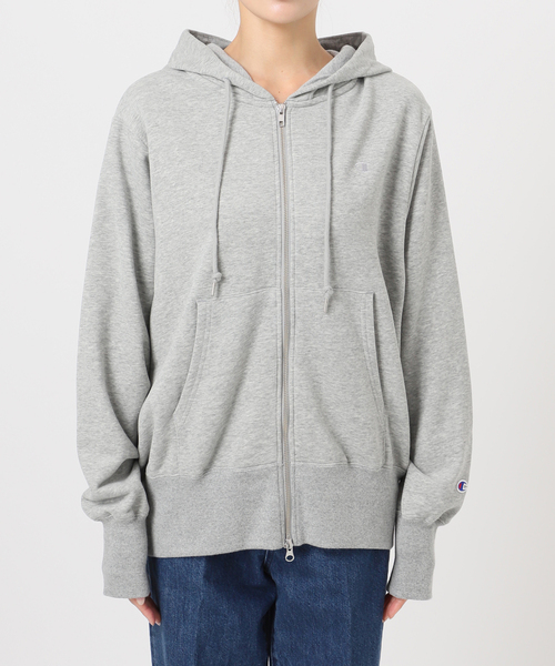 Champion(チャンピオン)の「ウォッシャブル / Champion/チャンピオン CVC French Terry F/ZHOODEDSWEAT(パーカー・レディース・ブラック/チャコールグレー/ナチュラル・FREE)」の12枚目の写真