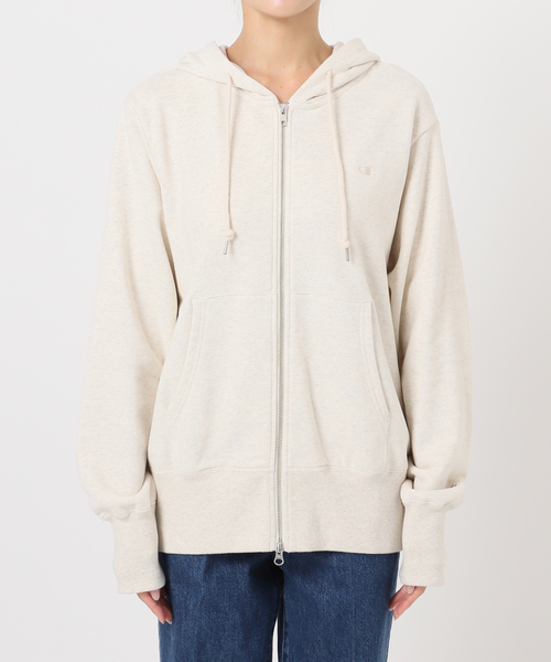 Champion(チャンピオン)の「ウォッシャブル / Champion/チャンピオン CVC French Terry F/ZHOODEDSWEAT(パーカー・レディース・ブラック/チャコールグレー/ナチュラル・FREE)」の15枚目の写真