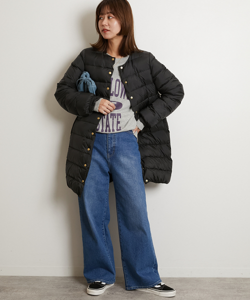 Traditional Weatherwear（トラディショナルウェザーウェア）の「《追加》【TRADITIONAL WEATHERWEAR】 ARKLEY LONG DOWN PA：ダウンコート（ダウンジャケット/コート・レディース・ブラック/ベージュ・34/36）」の17枚目の写真