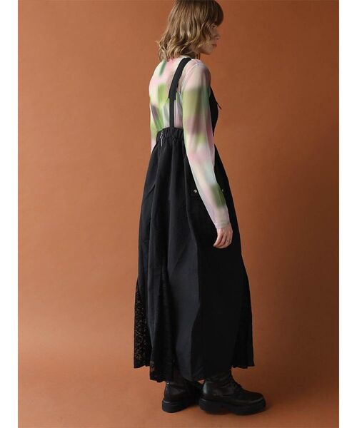 :ETHROF(イーサオブ)の「LACE DOCKING BELT-STRAP NYLON DRESS(ワンピース・レディース・ブラック/ネイビー・MEDIUM)」の9枚目の写真