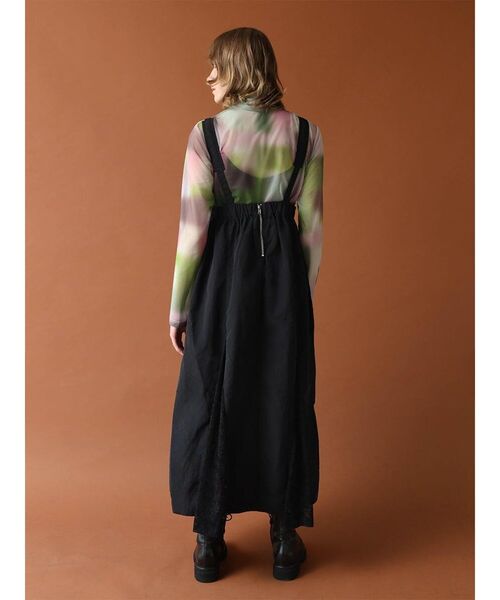 :ETHROF(イーサオブ)の「LACE DOCKING BELT-STRAP NYLON DRESS(ワンピース・レディース・ブラック/ネイビー・MEDIUM)」の10枚目の写真