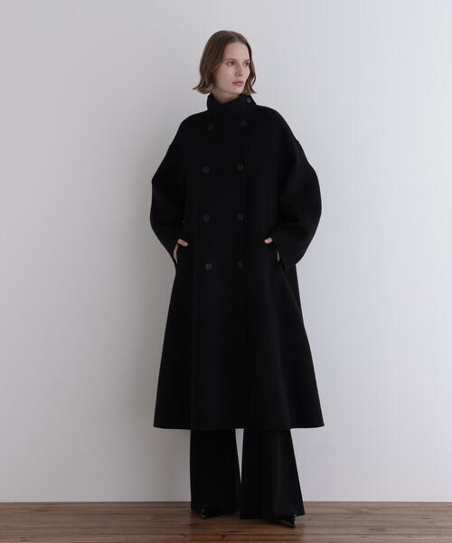 ◇ソフトウールリバースタンドカラーコート（チェスターコート）｜LE