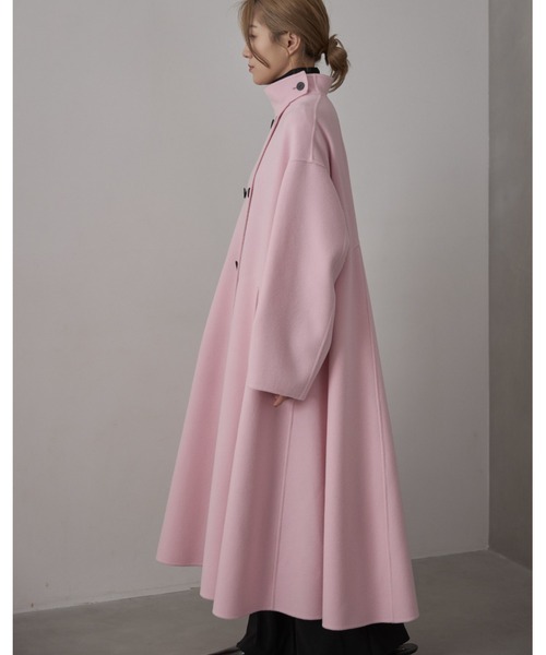◇ソフトウールリバースタンドカラーコート（チェスターコート）｜LE