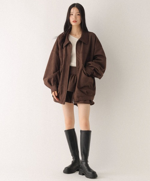 Heather（ヘザー）の「フェイクレザーフリルミニスカート　600185（スカート・レディース・ブラック/ブラウン/キャメル/ブラウン系・S/M）」の7枚目の写真
