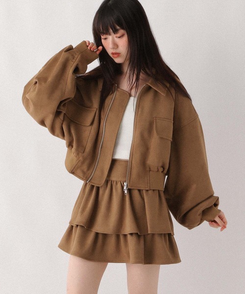 Heather（ヘザー）の「フェイクレザーフリルミニスカート　600185（スカート・レディース・ブラック/ブラウン/キャメル/ブラウン系・S/M）」の12枚目の写真