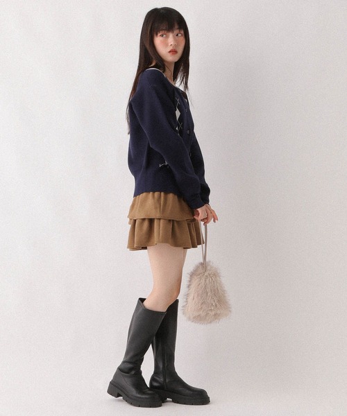 Heather（ヘザー）の「フェイクレザーフリルミニスカート　600185（スカート・レディース・ブラック/ブラウン/キャメル/ブラウン系・S/M）」の14枚目の写真