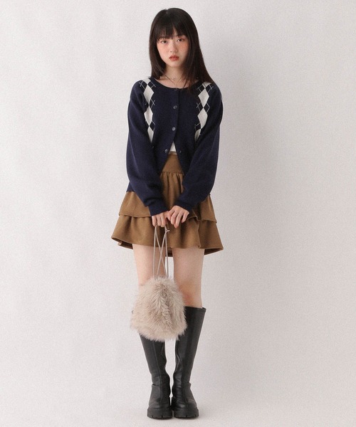 Heather（ヘザー）の「フェイクレザーフリルミニスカート　600185（スカート・レディース・ブラック/ブラウン/キャメル/ブラウン系・S/M）」の15枚目の写真