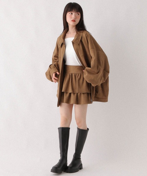 Heather（ヘザー）の「フェイクレザーフリルミニスカート　600185（スカート・レディース・ブラック/ブラウン/キャメル/ブラウン系・S/M）」の17枚目の写真