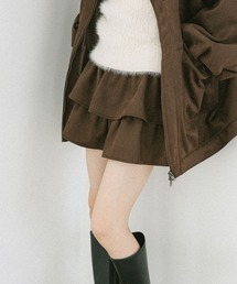 Heather（ヘザー）の「フェイクレザーフリルミニスカート　600185（スカート）」