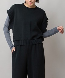 Munich | ニットライクジャージー×リブドッキングプルオーバー(Tシャツ/カットソー)