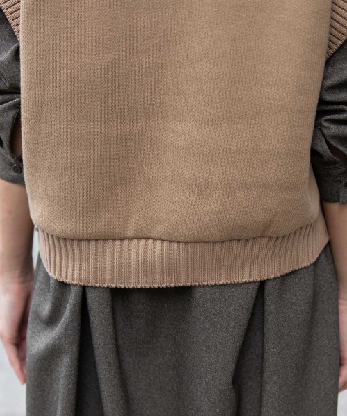 Munich(ミューニック)の「ニットライクジャージー×リブドッキングプルオーバー(Tシャツ/カットソー・レディース・キャメル/ダークグレー/ブラック・FREE)」の18枚目の写真