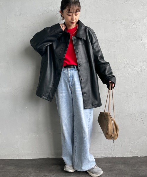 ✨ラムレザー✨ jeans factory clothes シングルライダース ✨ラムレザー✨ jeans factory clothes シングルライダース - メルカリ