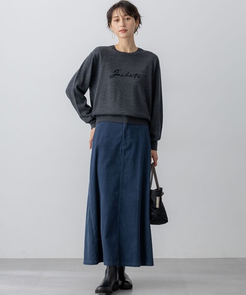 23区(ニジュウサンク)の「【洗える】インターシャ ロゴ ニット(ニット/セーター・レディース・グレー系/アイボリー系/ブラウン系・38)」の5枚目の写真
