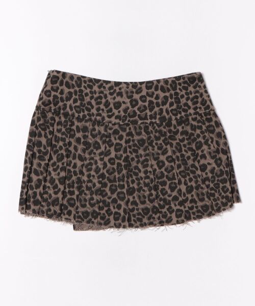 ENVYM(アンビー)の「プリーツラップミニスカート(スカート・レディース・ブラック/レオパード・SMALL/MEDIUM)」の18枚目の写真