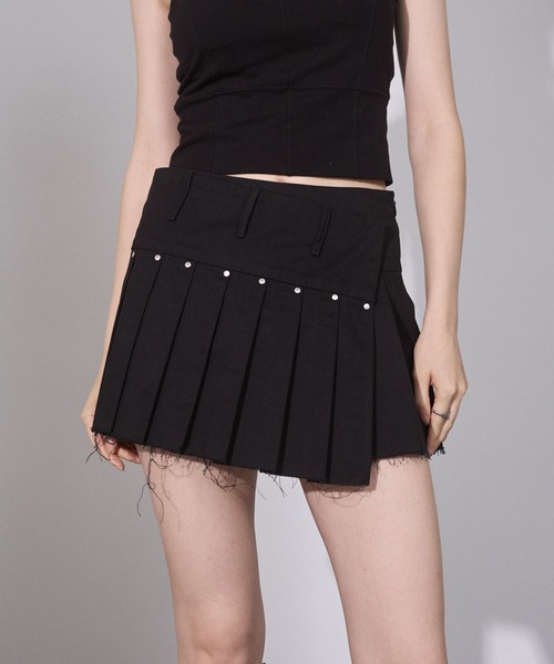 ENVYM(アンビー)の「プリーツラップミニスカート(スカート・レディース・ブラック/レオパード・SMALL/MEDIUM)」の12枚目の写真