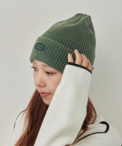 Dickies（ディッキーズ）の「Dickies/ディッキーズ DK EX CIHCLE LOGO PIGMENT KNIT WATCH ピグメント加工 ロゴ ヴィンテージ ニットビーニー（ニットキャップ/ビーニー・メンズ・ブラック/ブラウン/レッド/ブルー/グリーン・FREE）」の11枚目の写真