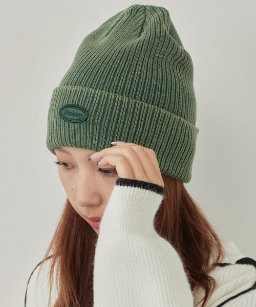 Dickies（ディッキーズ）の「Dickies/ディッキーズ DK EX CIHCLE LOGO PIGMENT KNIT WATCH ピグメント加工 ロゴ ヴィンテージ ニットビーニー（ニットキャップ/ビーニー・メンズ・ブラック/ブラウン/レッド/ブルー/グリーン・FREE）」の7枚目の写真