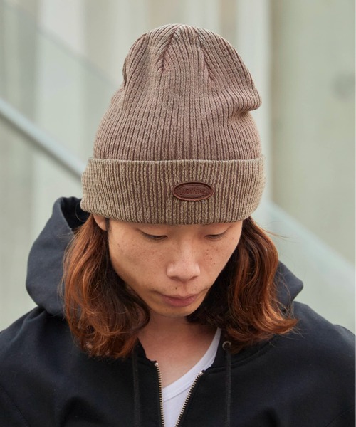 Dickies（ディッキーズ）の「Dickies/ディッキーズ DK EX CIHCLE LOGO PIGMENT KNIT WATCH ピグメント加工 ロゴ ヴィンテージ ニットビーニー（ニットキャップ/ビーニー・メンズ・ブラック/ブラウン/レッド/ブルー/グリーン・FREE）」の8枚目の写真