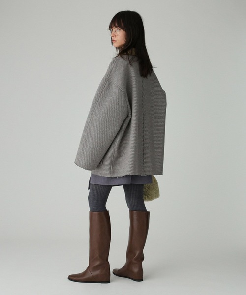 BABYLONE（バビロン）の「カルゼボンディングコート（ブルゾン・レディース・グレー/ブラック・フリー）」の9枚目の写真