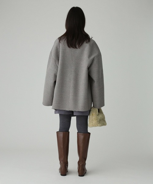 BABYLONE（バビロン）の「カルゼボンディングコート（ブルゾン・レディース・グレー/ブラック・フリー）」の10枚目の写真