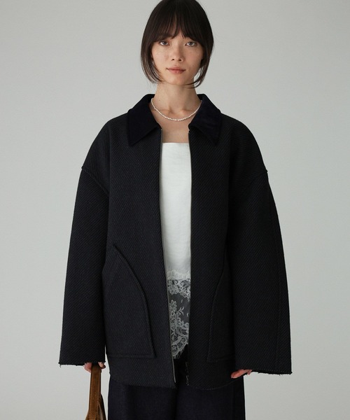 BABYLONE（バビロン）の「カルゼボンディングコート（ブルゾン・レディース・グレー/ブラック・フリー）」の11枚目の写真