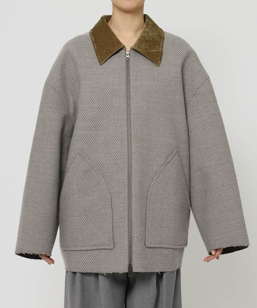 BABYLONE（バビロン）の「カルゼボンディングコート（ブルゾン・レディース・グレー/ブラック・フリー）」の18枚目の写真