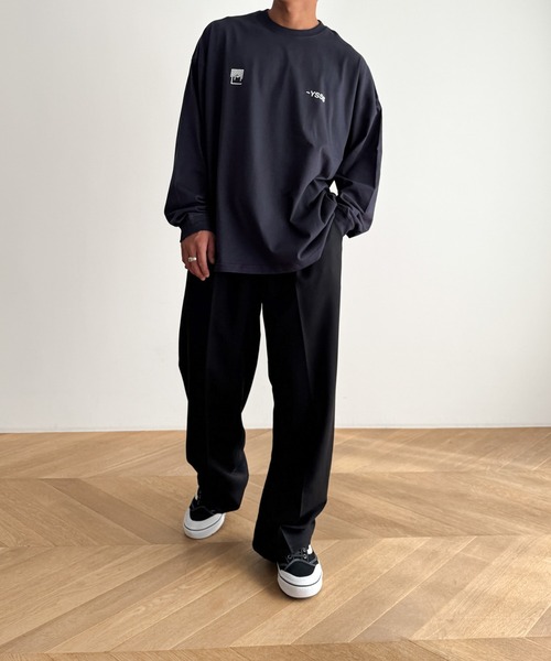 CANAL JEAN(キャナルジーン)の「Twelve12 -YSSS ビッグロングTシャツ(Tシャツ/カットソー・レディース・ヘザーグレー/ネイビー/ブラック・MEDIUM/LARGE)」の14枚目の写真
