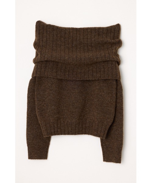 LAGUA GEM（ラグアジェム）の「LOOSEY KNIT オフショルダー（ニット/セーター・レディース・アイボリー/ブラック/杢グレー/ブラウン・FREE）」の8枚目の写真