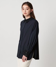 ユナイテッドアローズ　ブラウス　トップス　ネイビー UNITED ARROWS｜ユナイテッドアローズ（レディース）のシャツ