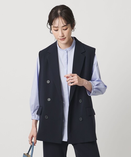 UNITED ARROWS（ユナイテッドアローズ）の「エンブロイダリー カラー シャツ ‐ウォッシャブル‐（シャツ/ブラウス・レディース・オフホワイト/ライトブルー/ネイビー・FREE）」の6枚目の写真