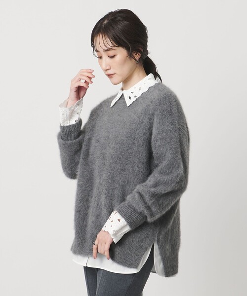 UNITED ARROWS（ユナイテッドアローズ）の「エンブロイダリー カラー シャツ ‐ウォッシャブル‐（シャツ/ブラウス・レディース・オフホワイト/ライトブルー/ネイビー・FREE）」の11枚目の写真