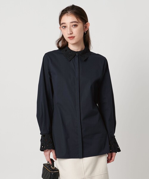 エンブロイダリー カラー シャツ ‐ウォッシャブル‐（シャツ/ブラウス