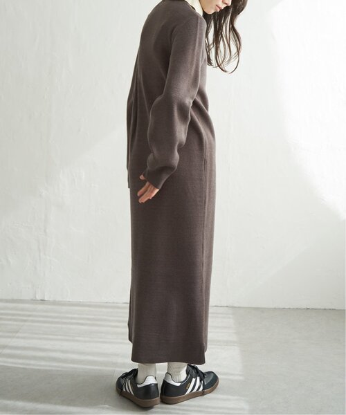 VENCEEXCHANGE（ヴァンスエクスチェンジ）の「クールクール配色ポロニットワンピース（ワンピース・レディース・ネイビー/チャコール/アイボリー/ブラック・FREE）」の7枚目の写真